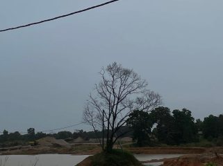 Salah satu lokasi yang diduga menjadi area bekas aktivitas penambangan pasir di Kabupaten Bintan. Terlihat genangan air dan perubahan kontur tanah pasca kegiatan tersebut. (Foto: Gennews.id)