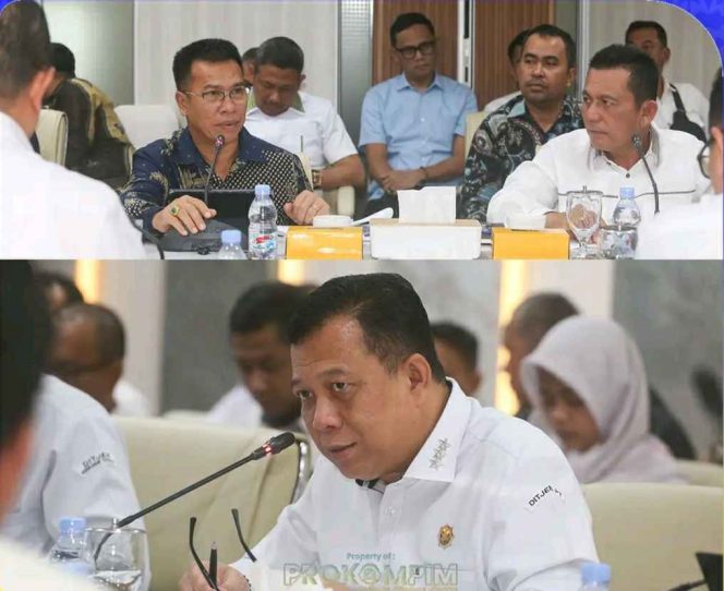 
					Bupati Kepulauan Anambas, Aneng, bersama Gubernur Kepulauan Riau, Ansar Ahmad, saat menghadiri audiensi usulan Kampung Nelayan Merah Putih di Kantor Kementerian Kelautan dan Perikanan (KKP) Jakarta, Rabu (8/10), Sumber Foto: Prokompim Anambas. 