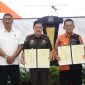 Suasana penandatanganan MoU dan PKS pidana kerja sosial yang dihadiri Bupati Kepulauan Anambas, Aneng, bersama Gubernur Kepri, Kajati Kepri, serta kepala daerah se-Kepulauan Riau, Kamis(4/12). 