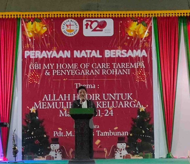 
					Ketua Panitia Natal 2025 Gereja Bethel Indonesia (GBI) My Home of Care Tarempa, Ronal, Sabtu(13/12). 