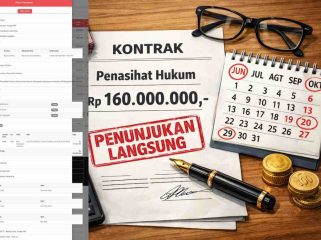 Gambaran penggunaan anggaran daerah untuk jasa penasihat hukum, termasuk periode penugasan dan nilai honorarium yang menjadi sorotan publik, Senin (12/1). 