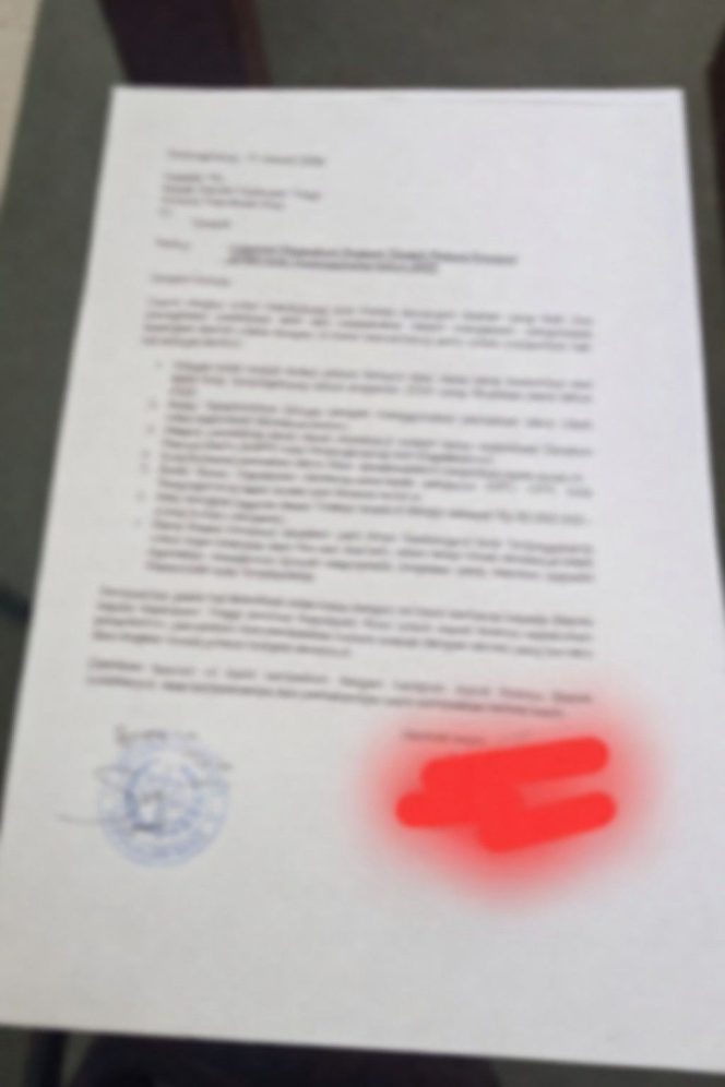 
					Dokumen laporan pengaduan masyarakat yang disampaikan ke Kejati Kepri. Identitas tertentu disamarkan, Rabu (14/1). 