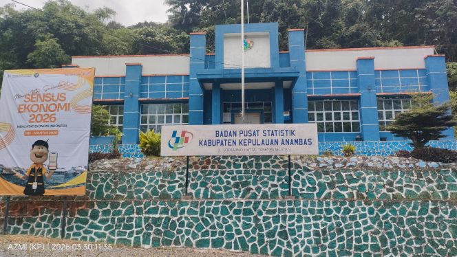 
					Kantor Badan Pusat Statistik (BPS) Kabupaten Kepulauan Anambas di Desa Tarempa Selatan, Senin (30/3/2026). BPS menyebut sektor migas masih menjadi penopang utama pertumbuhan ekonomi daerah, meski dampaknya ke masyarakat dinilai lebih terlihat dari sektor nonmigas.