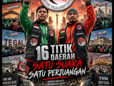 Gelombang aksi pengemudi ojek online (ojol) dipastikan tetap berlangsung pada 20 Mei 2026 di sedikitnya 16 daerah di Indonesia. Foto : Istimewa