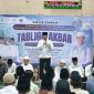 Bupati Kepulauan Anambas Aneng menyampaikan sambutan pada Tabligh Akbar bersama Ustadz Das’ad Latif di Masjid Agung Baitul Ma’mur, Tarempa, Rabu (17/6/2026) malam