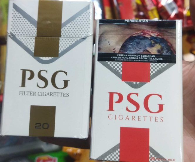 
					Rokok merek PSG yang diduga beredar tanpa pita cukai. Hingga kini asal-usul dan jalur distribusi produk tersebut masih menjadi perhatian publik.