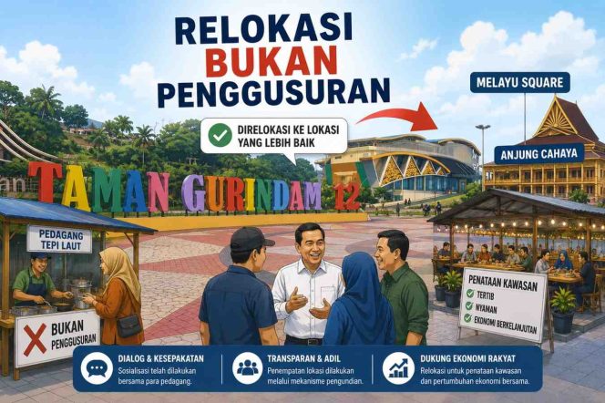 
					Ilustrasi suasana kawasan Taman Gurindam 12, Tanjungpinang. Sejumlah pedagang dan pelaku UMKM akan direlokasi ke Melayu Square dan Anjung Cahaya sebagai bagian dari penataan kawasan oleh Pemerintah Kota Tanjungpinang.
