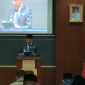 Bupati Kepulauan Anambas Aneng menyampaikan pidato pada rapat paripurna persetujuan bersama Ranperda Perubahan APBD Tahun Anggaran 2026. Aneng menegaskan pentingnya efisiensi anggaran di tengah keterbatasan fiskal daerah, Jum'at (25/9). 