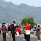 Bupati Kepulauan Anambas Aneng bersama Sekda Sahtiar mengikuti kegiatan Minggu Energi Baru (MEB) Day di area Masjid Agung Baitul Ma'mur Anambas, Minggu (4/10/2026).