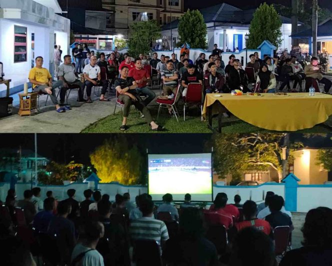 
					Bupati Kepulauan Anambas Aneng bersama warga menyaksikan pertandingan final FIFA ASEAN Cup 2026 melalui kegiatan nonton bareng di Rumah Dinas Bupati, Senin (5/10/2026) malam.