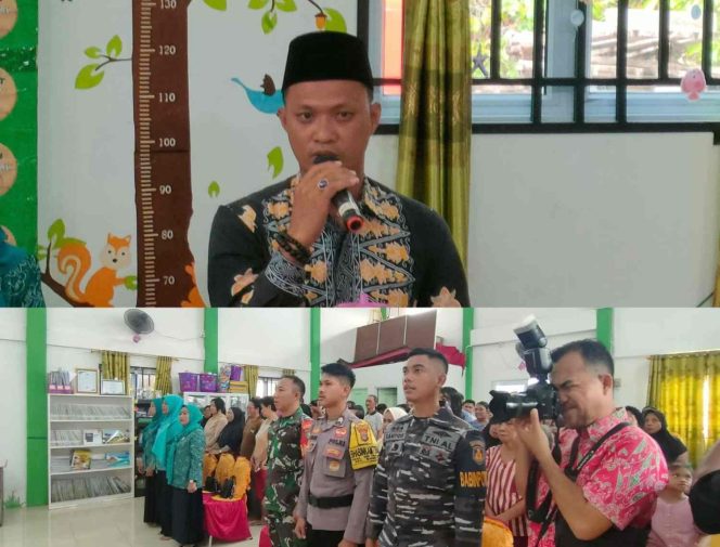 
					Kepala Desa Sri Tanjung, Penglek, saat menyampaikan sambutan pada penyerahan 100 paket sembako bantuan Presiden RI Prabowo Subianto kepada masyarakat Desa Sri Tanjung, Kecamatan Siantan, Kamis (8/10/2026).