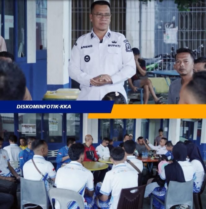 
					Bupati Kepulauan Anambas, Aneng, didampingi Sekretaris Daerah Sahtiar, melepas keberangkatan atlet woodball dan atletik menuju Porprov Kepri di Pelabuhan Tarempa, Selasa (27/10/2026).