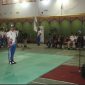 Bupati Kepulauan Anambas, Aneng, saat melepas kontingen Kabupaten Kepulauan Anambas untuk mengikuti Pekan Olahraga Provinsi (Porprov) Kepri VI Tahun 2026 di Tarempa, Jumat (30/10/2026).